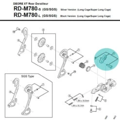 Axe De Dérailleur Shimano [sans Vis De Patte De Dérailleur] - Y5XP98020