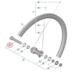 Axe De Moyeu Avant Shimano Dura-Ace WH-R9170-C40-TU-F12