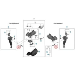 Axe Et Circlip Pour Manette De Dérailleur Et De Frein Shimano Dura Ace ST-9001
