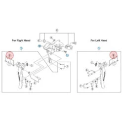 Capot Frontal Pour Levier Shimano Ultegra ST-6770
