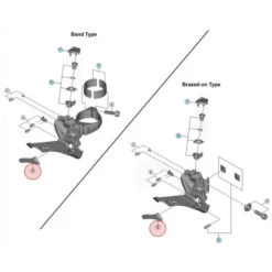 Plaquette Interne De Dérailleur Avant Shimano Dura-Ace FD-R9100